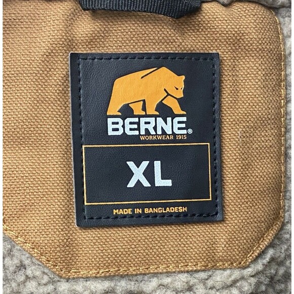 Berne Mens Canyon Sherpa Lined Vest XL, Brown Canvass - Picture 4 of 9